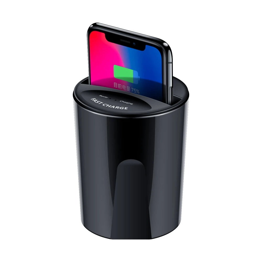 

10W Fast Wireless Car Charger For Samsung Galaxy S9 S8 S7 S6 Edge iphone 8 10 X fast wireless charger cup Quick Charger holder