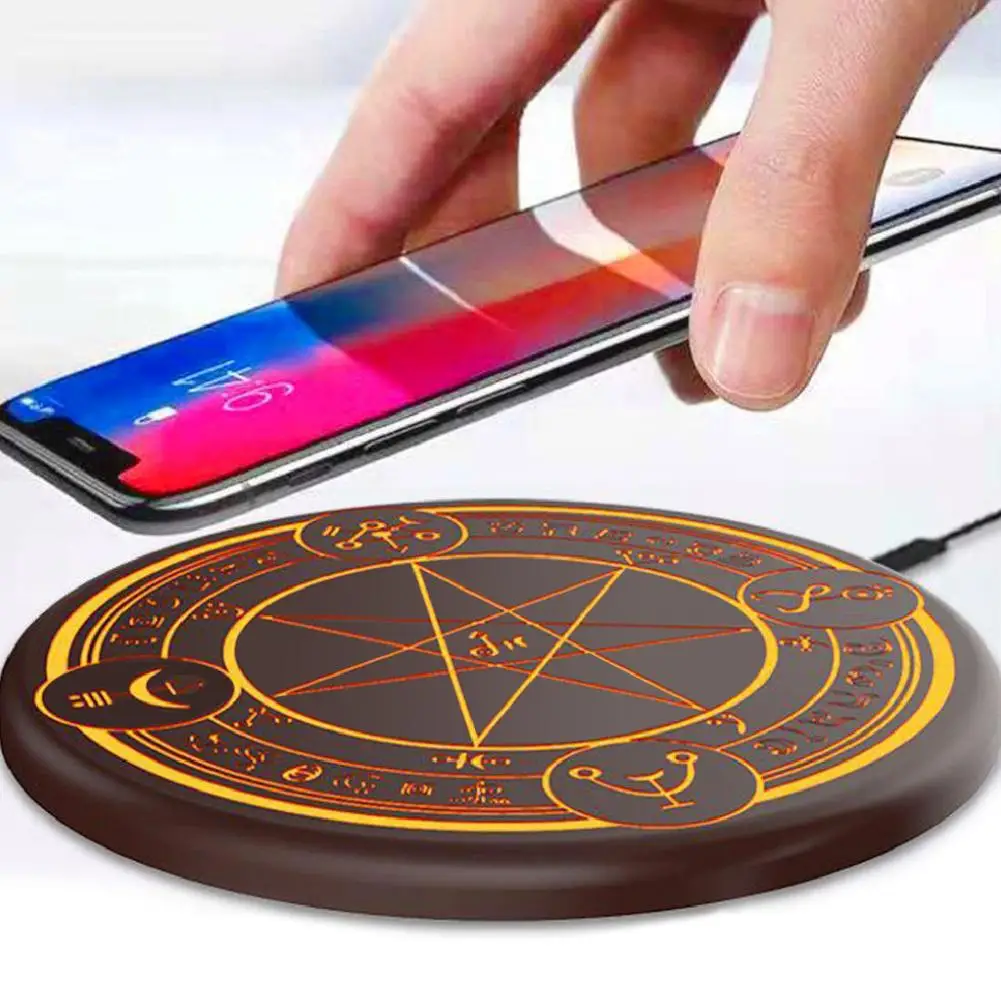 Magic Array 10W QI Standard Charging Glowing Pad Wireless Mobile Phone Charger for Mobile Phone