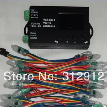 50 шт. DC5V 12 мм WS2821A DMX512 LED пиксель узел+ WS2821 DMX адрес писатель