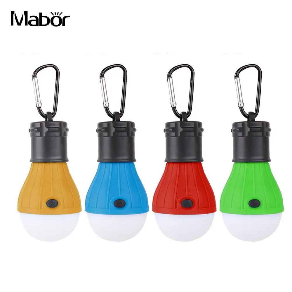 

Portable Tent Lamp Camping Lights Lantern Lamp Fishing Hiking Carabiner Multicolor Super Bright 60LM 3LED