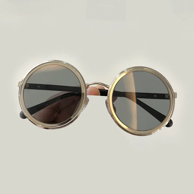 Для женщин Винтаж Круглые Солнцезащитные очки Брендовая Дизайнерская обувь Высокое качество Óculos De Sol Feminino, кошачий глаз, модные солнцезащитные очки с жемчугом