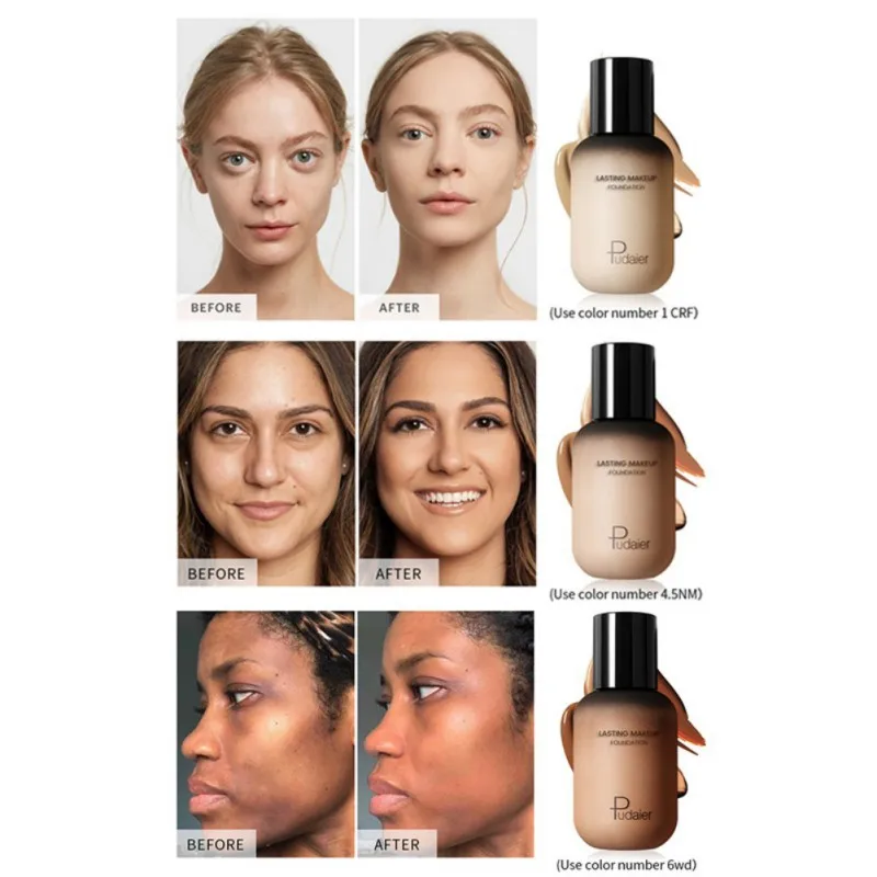

Longwear Natural Moist Concealer BB Cream Face Brighten Liquid Foundation Cream Whitening Primer Cosmetic