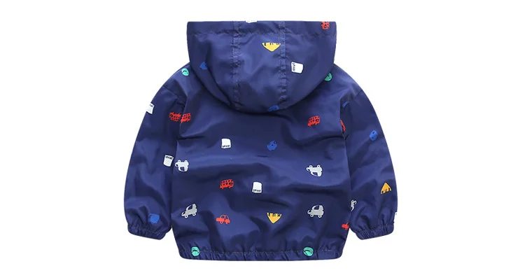 Новые летне-осенние детские куртки повседневная детская верхняя одежда с капюшоном/пальто От 1 до 7 лет, синие и белые стильные куртки для мальчиков CQ03