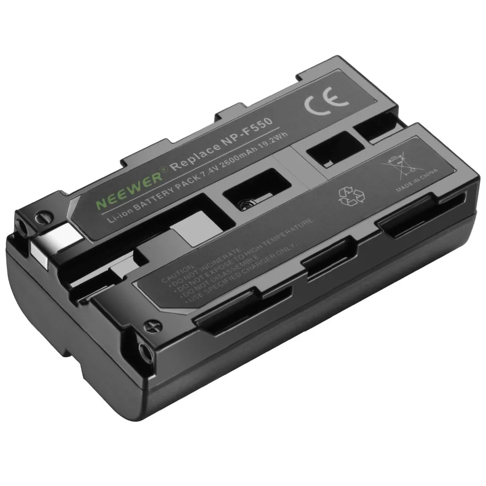 Сменный литий ионный аккумулятор Neewer 2 шт. 2600 мА · ч для Sony NPF550 подходит HandyCams