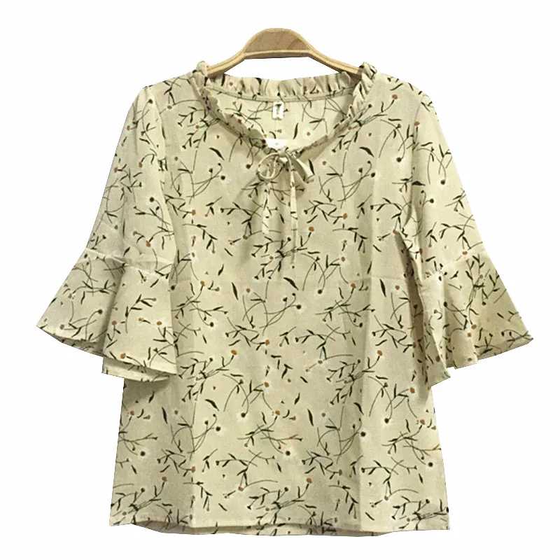 2017-New-Floral-Print-Chiffon-Blouse-Women-Shirts-Spring-Summer-Casual-Loose-Tops-Elegant-Slim-Shirt