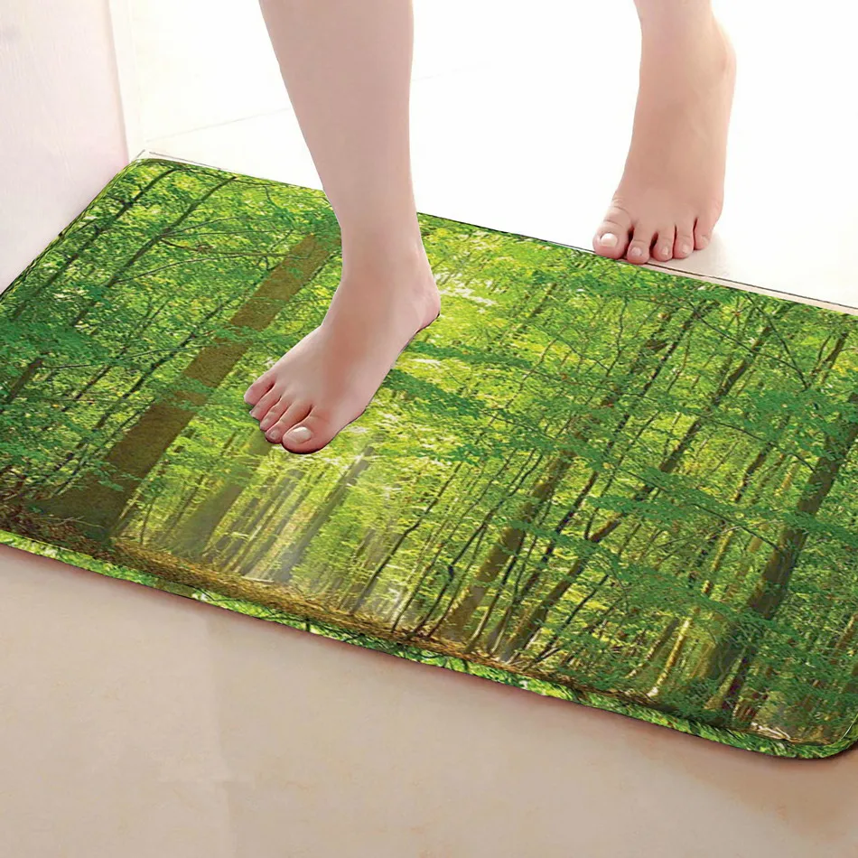 Лесной стиль Коврики для улицы, смешной Противоскользящий коврик для ванной, дверные коврики, дверные коврики под входную дверь