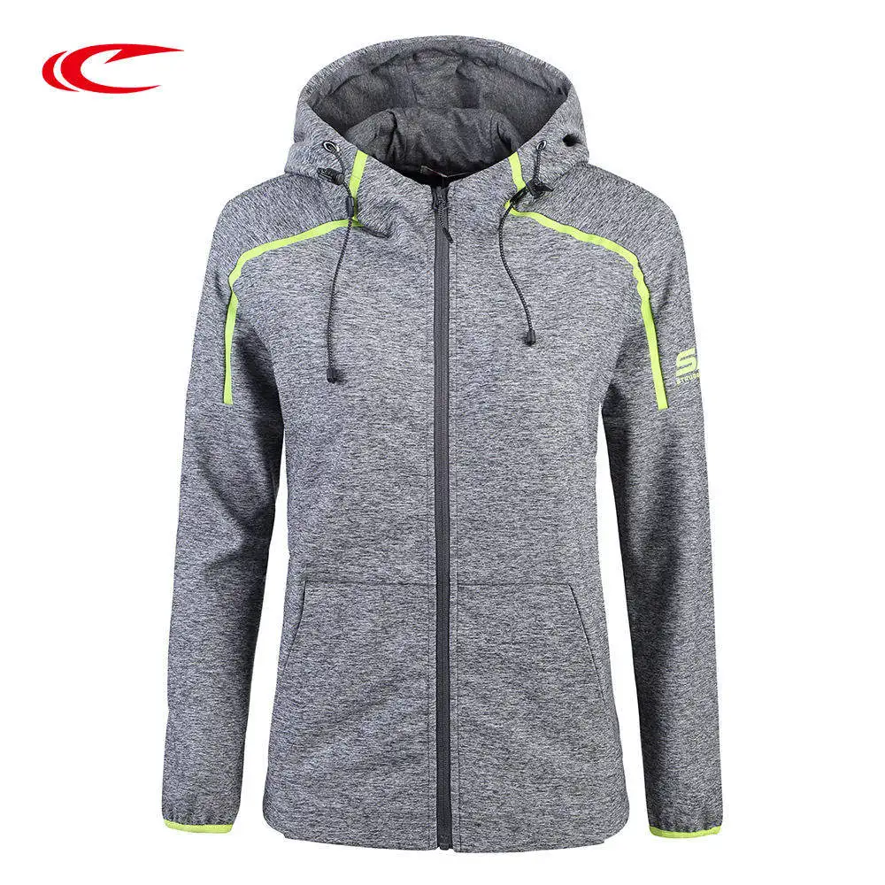 SAIQI Women Running Hooded Jacket Quick dry Gym Sweatshirt For Female