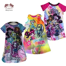 Новое платье для девочек; детская повседневная одежда для девочек в стиле монстра; Одежда для девочек; От 6 до 16 лет; подарок на день рождения; платье принцессы; праздничный костюм