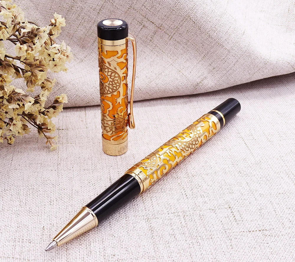 Jinhao 5000 винтажная Роскошная металлическая шариковая ручка с красивой текстурой