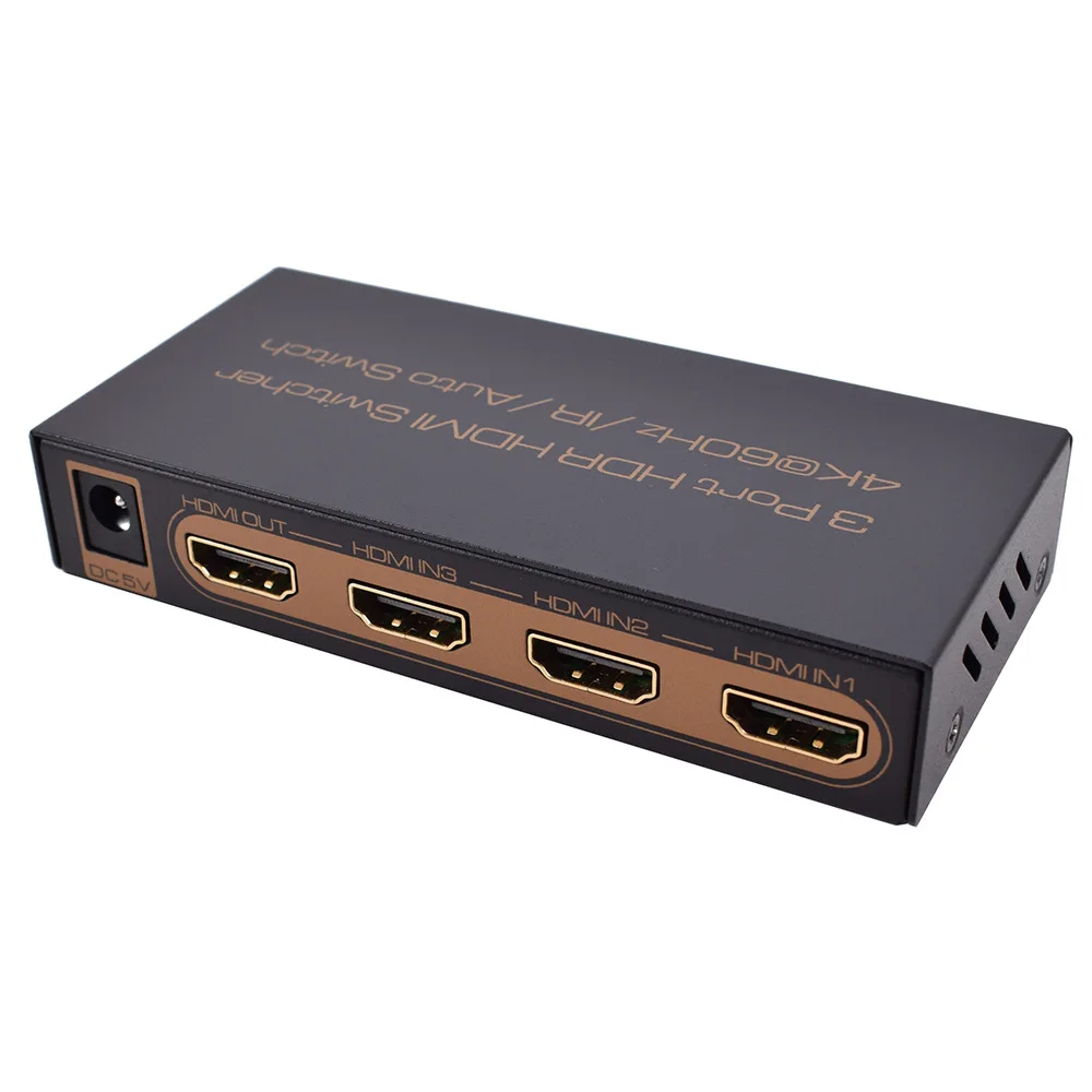 3Port HDMI Switch Switcher HDMI Splitter HDMI Port Support 4K60HZ Full