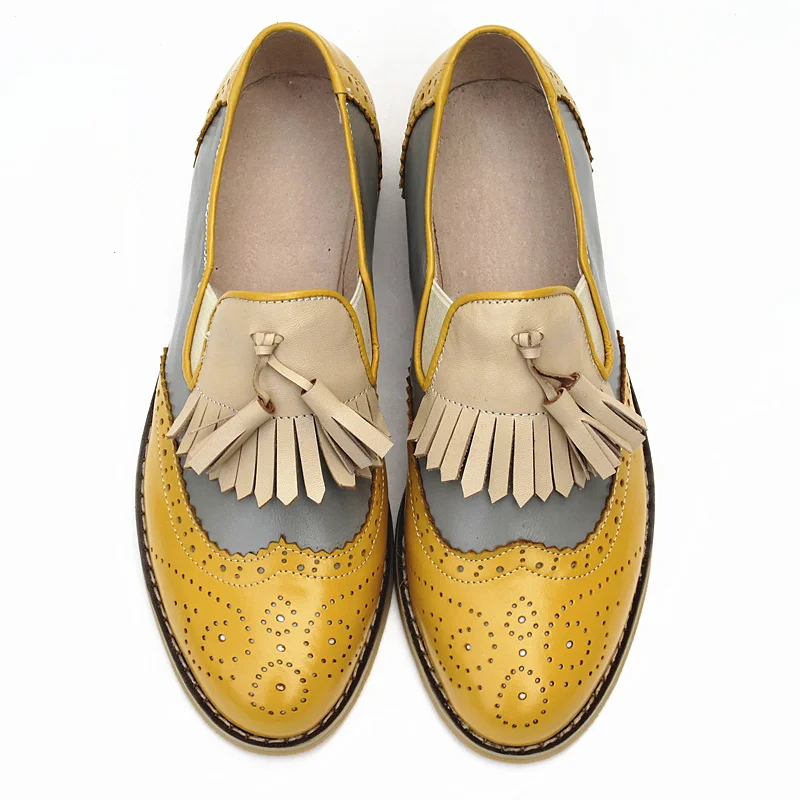 La Plates Pink Red Black Brogue En Vintage Gland Casual Femme Appartements Les White black Beige Wine golden À Oxford Nude White yellow Femmes yellow Grey black Rétro silver Red brown Pink Cuir black Brown Pour White Rose White Main Blue blue gray brown Brun Argent orange Yellow Green black Véritable Beige Chaussures BpwnqwPaF