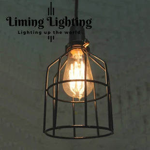 

Retro indoor lighting Vintage pendant light LED lights iron cage lampshade warehouse style light fixture