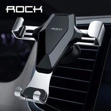 Автомобильный держатель для телефона ROCK для iPhone X XS MAX Gravity Air Vent, держатель для телефона в автомобиле, держатель для мобильного телефона, подставка для samsung