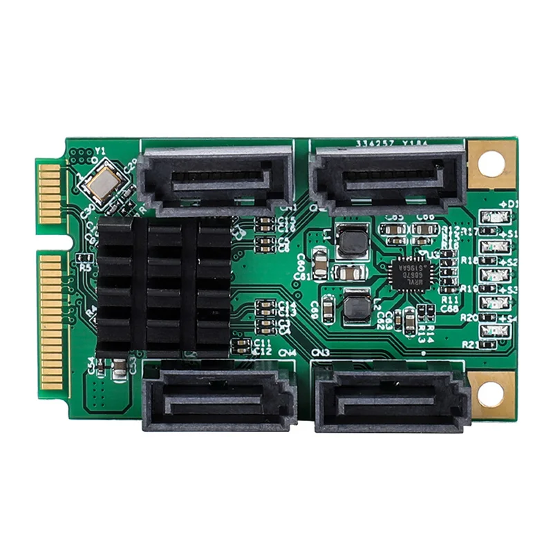 4 порта SATA III 6G Mini PCIE Mini PCI-e Marvel 88SE9215 контроллер карты SATA 3,0 mini PCI express SSD адаптер карты