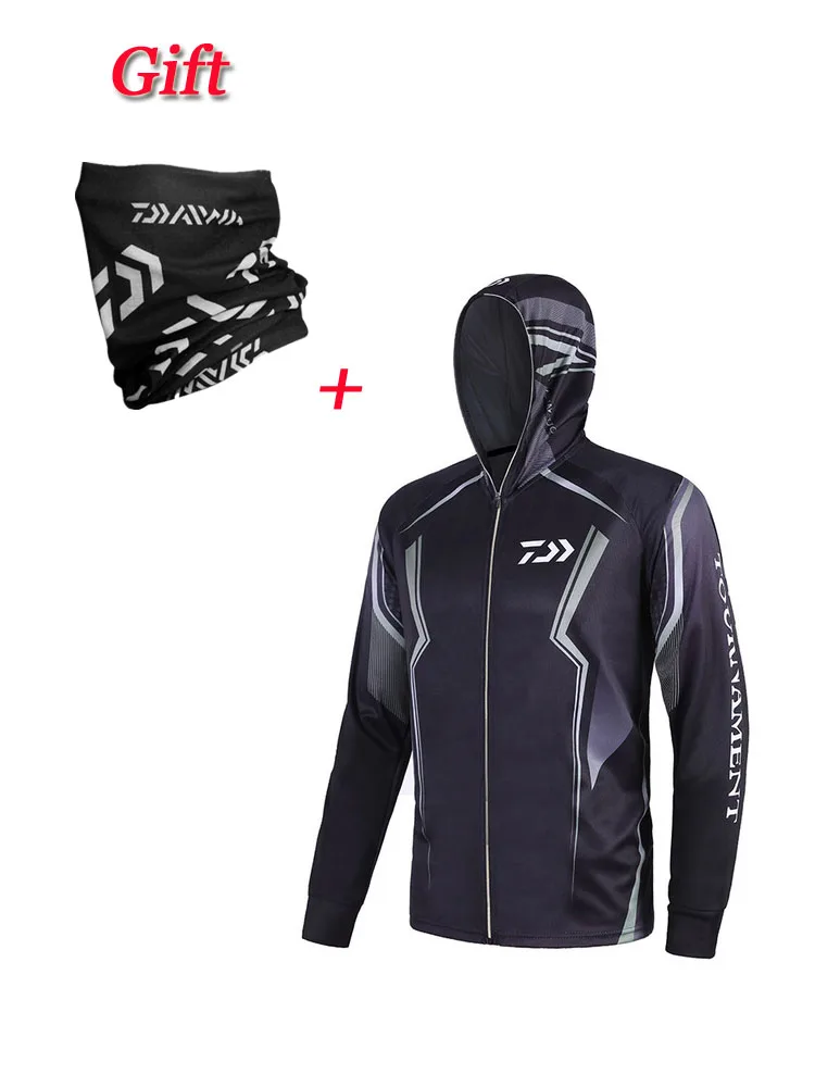 

2019 New Daiwa Hoodies Fishing Clothing Long Sleeve Outdoor Breathable Fishing Shirts Anti Uv Quick Dry Cycling Hiking Clothes