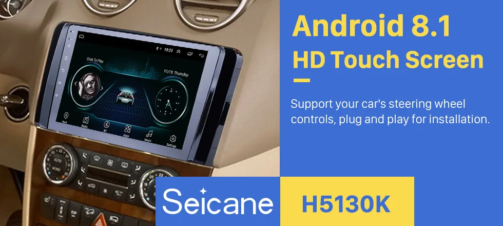 Seicane Android 8,1 автомобильный Радио gps навигатор плеер для Mercedes Benz R класс W251 R280 R300 R320 R350 R63 2006-2011 2012 2013