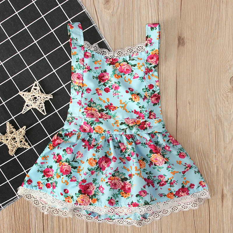 Baby Girls Dress Summer Beach Style Sleeveless Lace Backless Dress For Girls Vintage Toddler Girl Clothing 0-2Yrs Bebe Vestidos