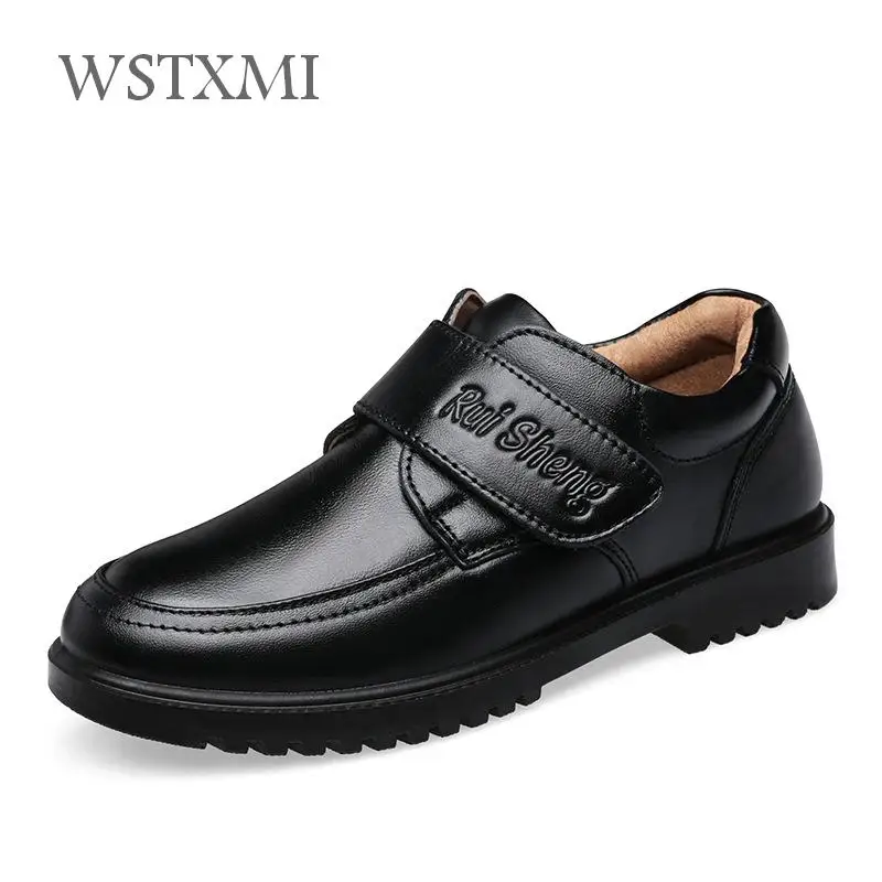 Boys Wedding Leather Shoes for Kids Genuine Leathe