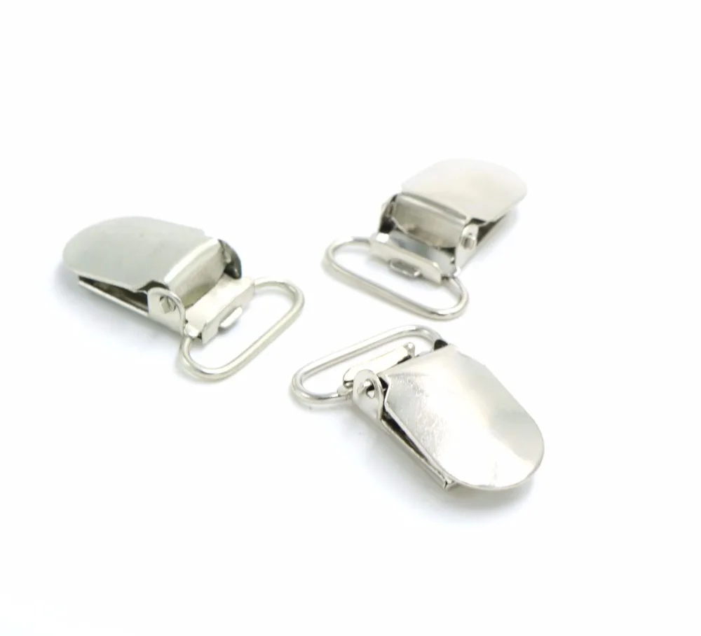 10 pçs/lote Gancho de Metal Clips Chupeta Suspender 15mm/20mm/25mm/30mm