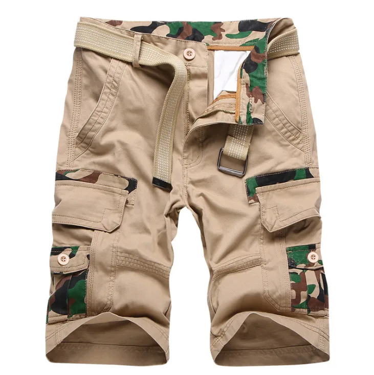 Для Мужчин's Повседневное свободные шорты лето Для мужчин Хлопковые камуфляжные мужские пляжные шорты хлопок повседневные мужские шорты homme