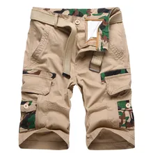 Для Мужчин's Повседневное свободные шорты лето Для мужчин Хлопковые камуфляжные мужские пляжные шорты хлопок повседневные мужские шорты homme