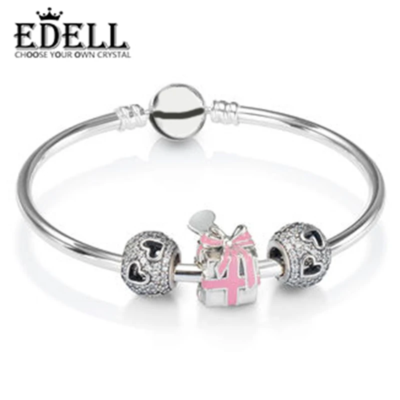 

EDELL 100% 925 Brand-New 1:1 Charm Attractive Gift Bracelet Set Appropriate Gift Valentine Gift Factory Direct
