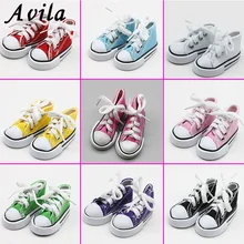 7 5cm Canvas Shoes For BJD Doll Fashion Mini Shoes Doll Shoes for Russian DIY handmade