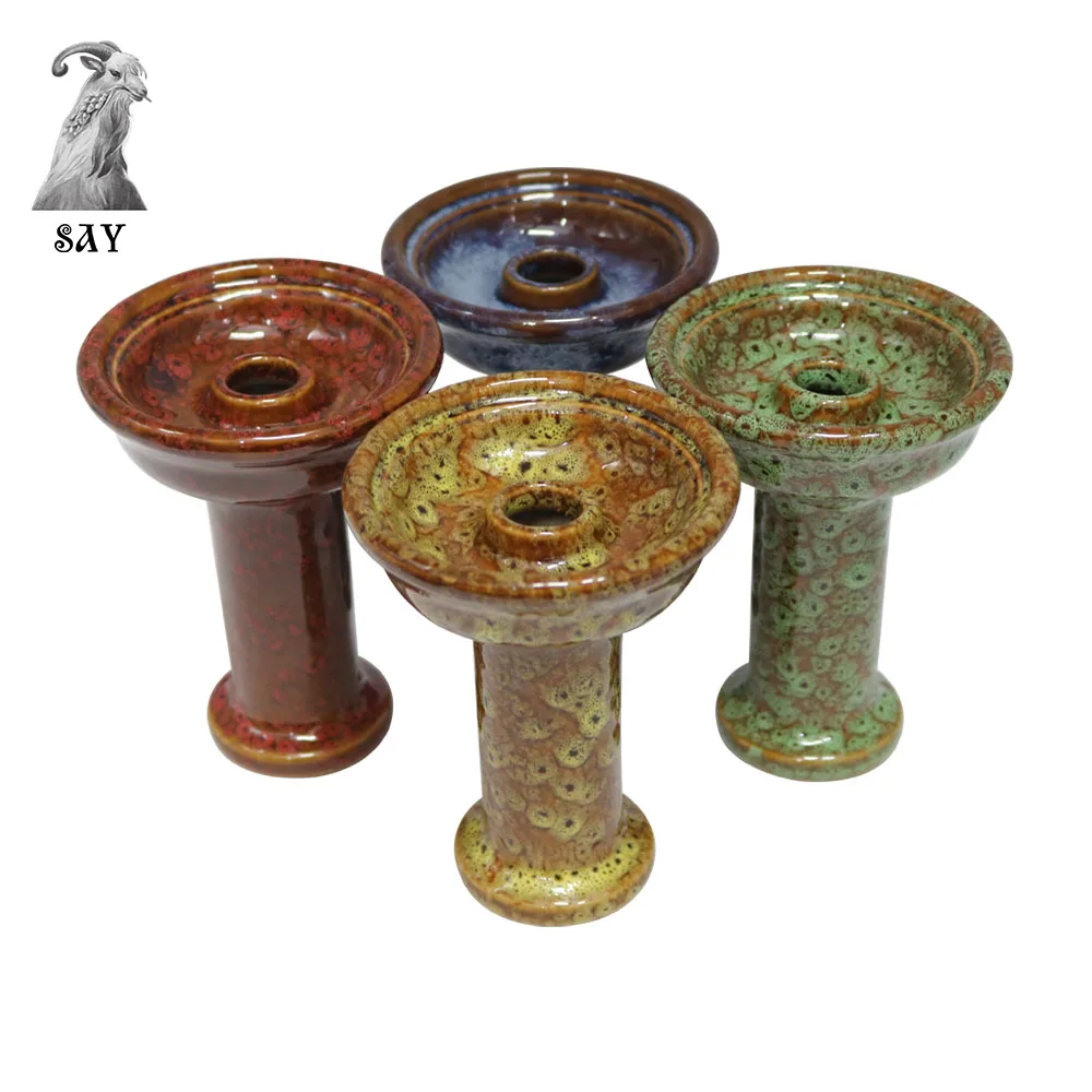 SY 1pc Hookah Ceramic Bowl One Hole Phunnel Shisha Bowl Hookah Chicha