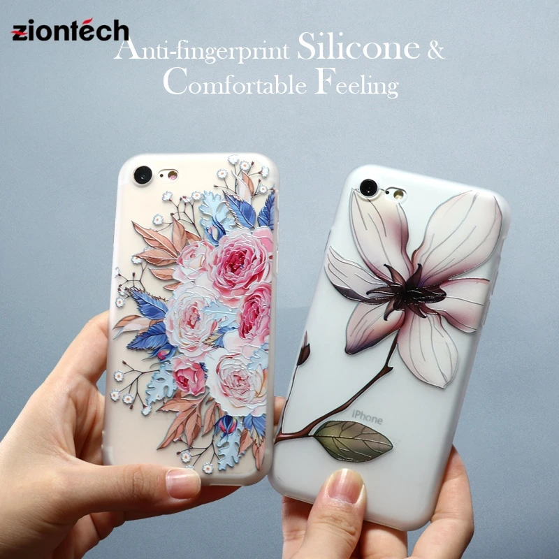 

Soaptree Cases For OPPO A83 F5 R15 R15 Mirroor Relief Floral Embossed TPU Silicon Case