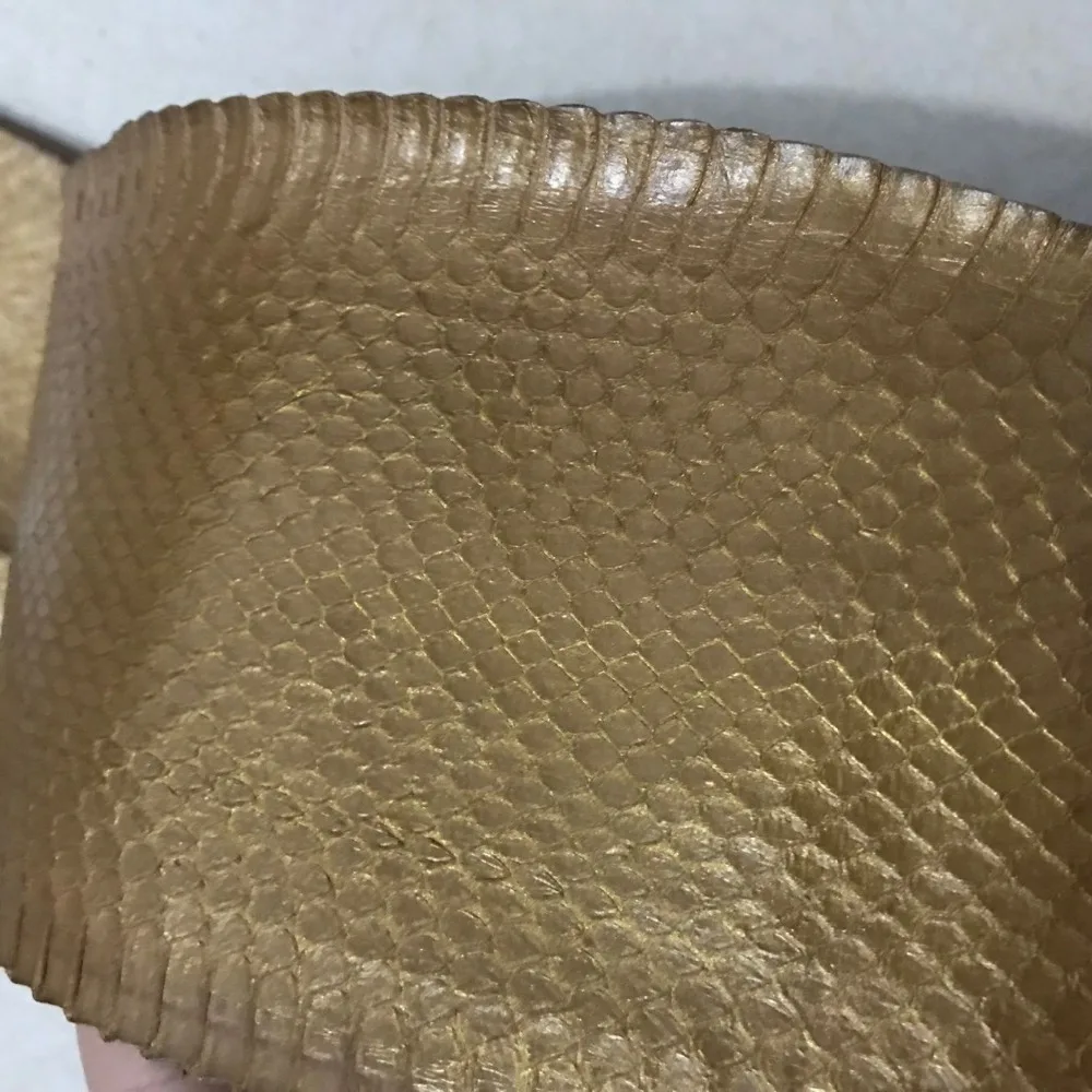 

WS039 Genuine skin for belt purse DIY, Gold color skin