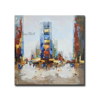 

100% Hand Painted City Scenery Oil Painting Large Size Abstract Wall Picture Canvas Art Paintings Art For Wall Home Living Room