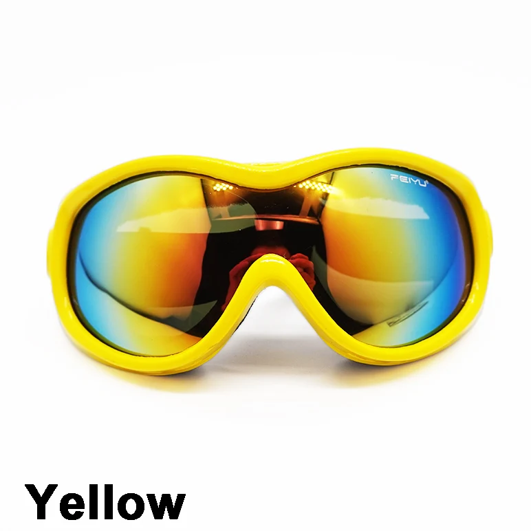 Профессиональные лыжные очки сноуборд очки фирменный дизайн лыжные очки снежные спортивные лыжные спортивные аксессуары для женщин/мужчин - Цвет: yellow