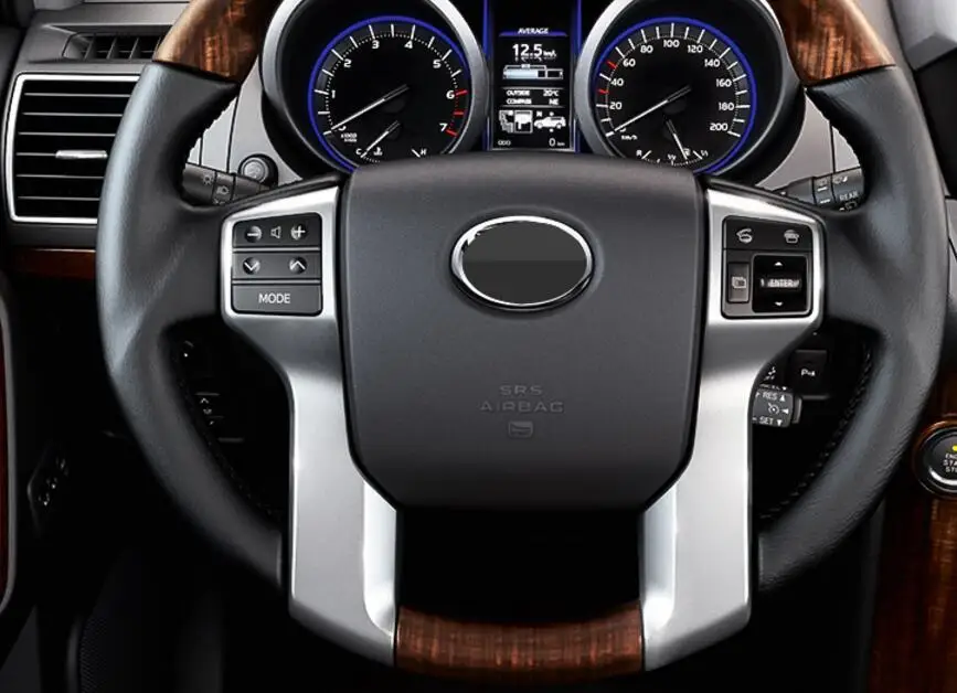 Для Toyota Land Cruiser Prado 150 LC150 FJ150 2010 2017 Interno дель Volante Copertura отделкой хром стайлинга
