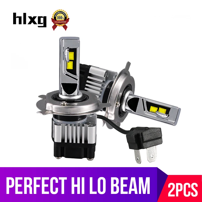 Hlxg Mini 9003 HB2 лампа CSP H4 Светодиодные Автомобильные фары авто двойной диод дальнего