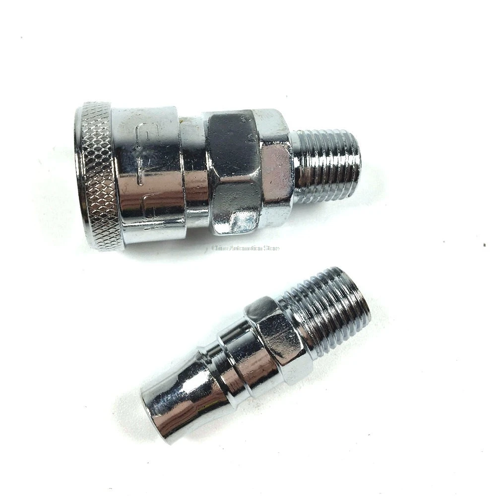 5 pcs METAL 13 mm 1/4PT filetage mâle 7 mm tuyau air pneumatique rapide Joint Coupleur 