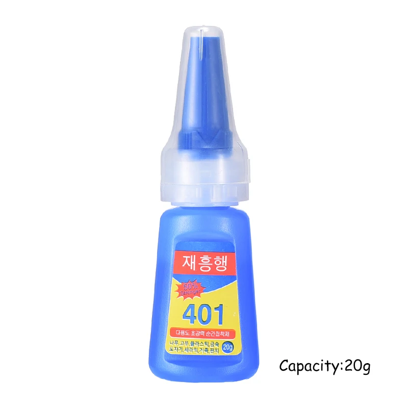 20g 401 Liquid Glue Multipurpose Stronger Instant Adhesive Blue Bottle