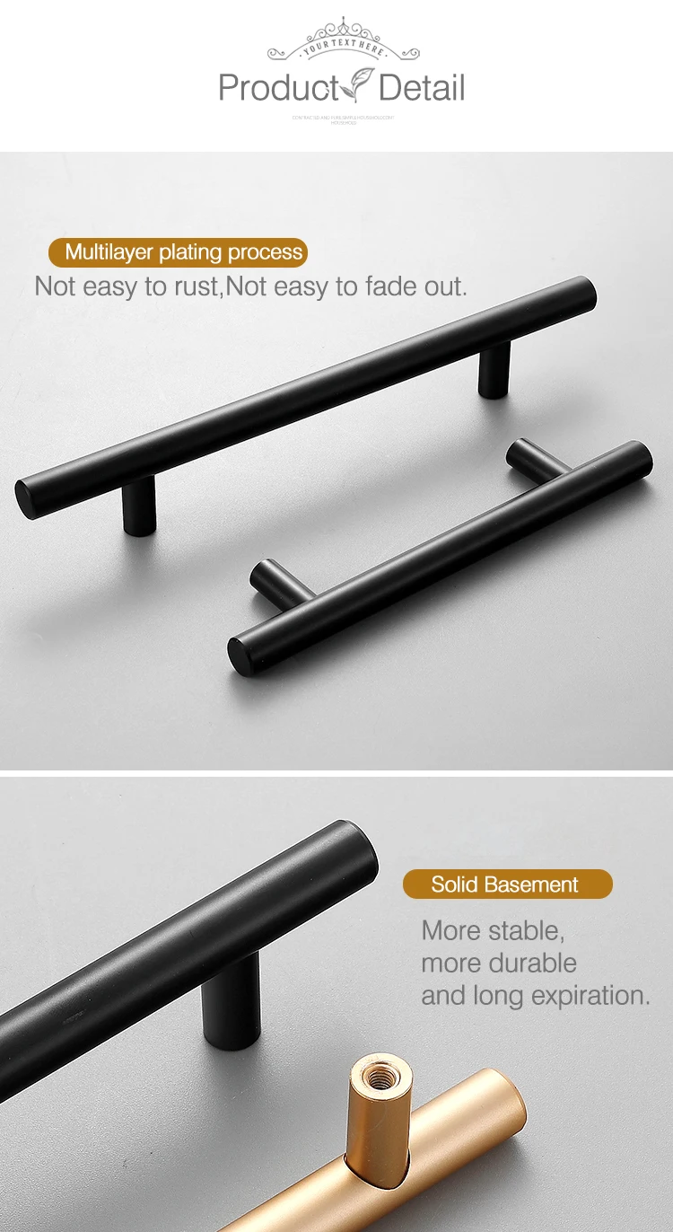 Door Handles T Bar Pull Straight Handle Drawer Knobs (11)