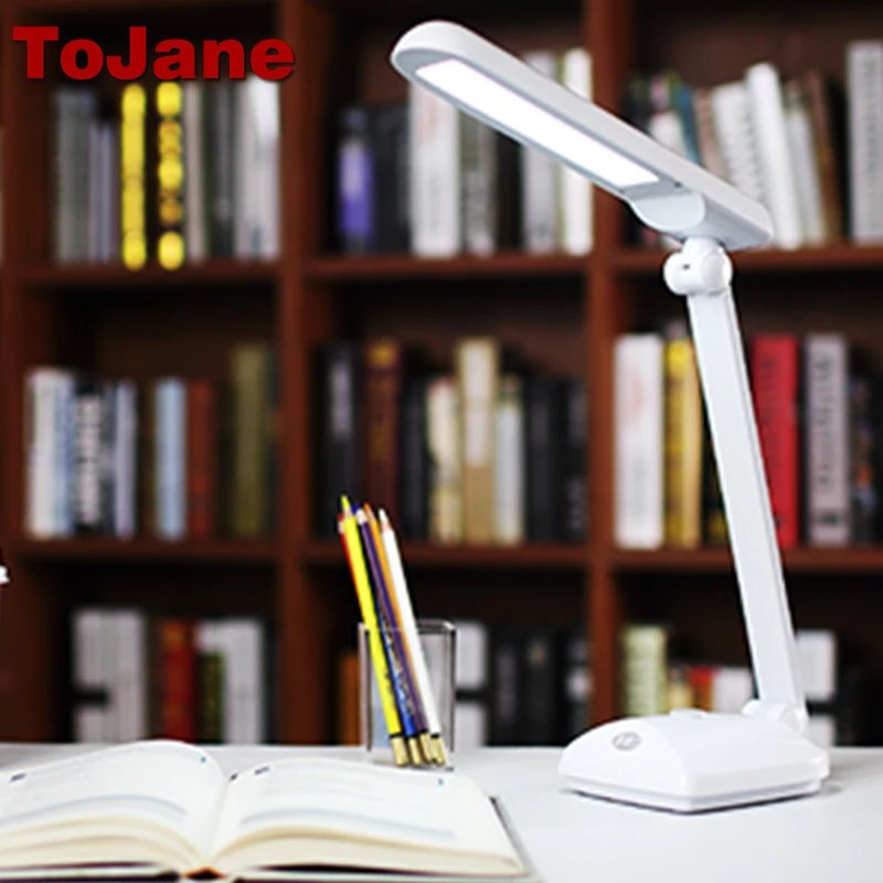 

ToJane TG2309 Dimmable Led Desk Lamp Eye Protection Desktop Table Light Folding Arm Led Desk Light 9-Level Brightness&Color 8W