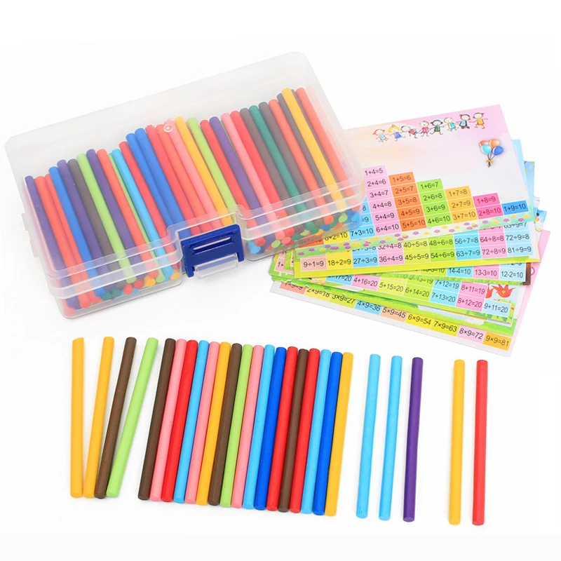 

Early Education Puzzle Arithmetic Enlightenment Toy Children's Digital Game Stick Baby Learning Stick 10 Color Wooden Toy 100 Pc