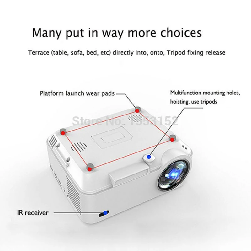 Everyone Gain 2000 lumens Projector Android 4.4 HD LED Wifi Smart Projector home theater LCD Video Proyector TV mini290A Beamer