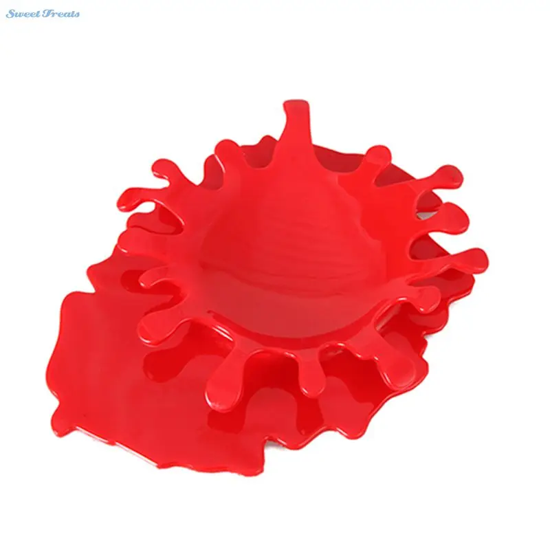 Подсластители пролитые томатный соус форма Подставка для ложки силиконовая чашка для напитков подставка держатель кружки - Цвет: Красный
