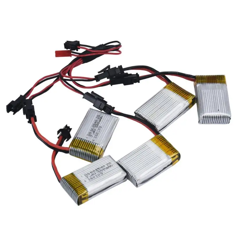 

5PC 7.4V 500mAh Battery With Charging Cable For JJRC H8D H8C DFD F183 Quadcopter Mini Drone battery