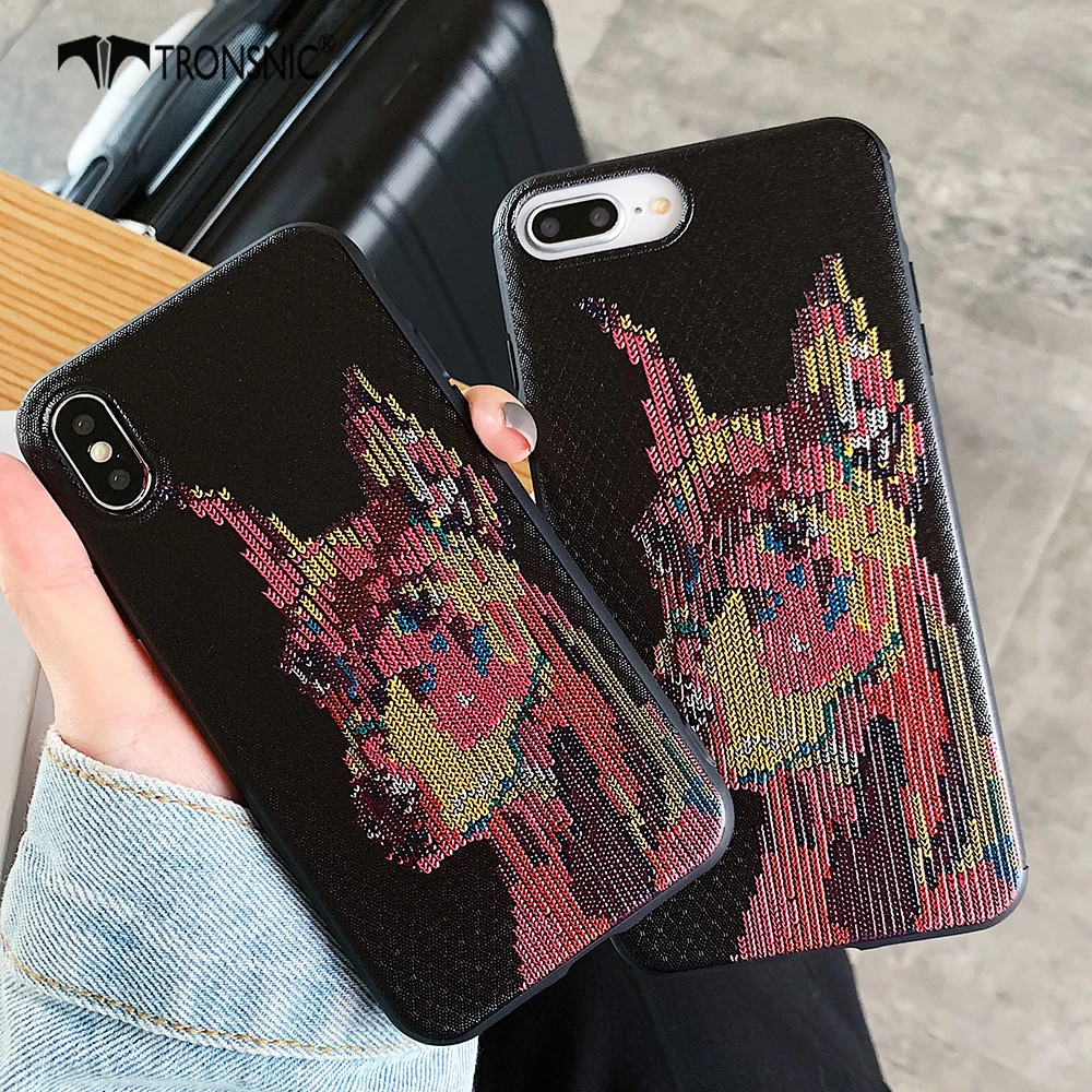 Чехол Tronsnic для телефона с собаками iPhone X XS MAX XR матовый чехол вышивкой 6S 6 7 8 Plus