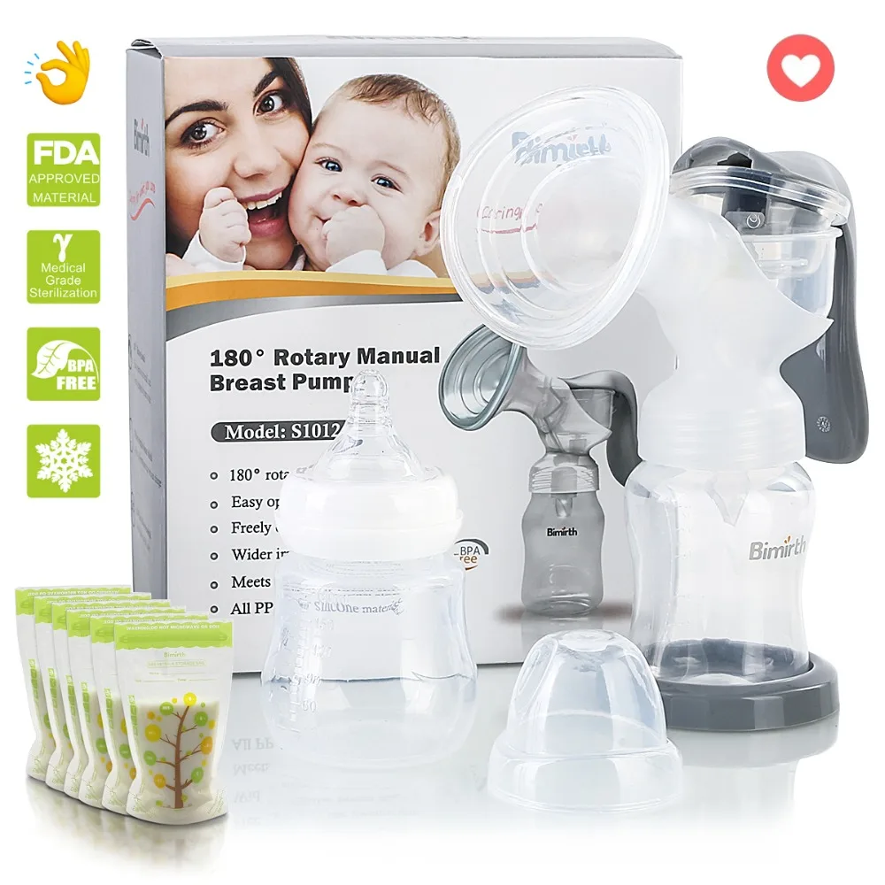 180 Degree Rotary Breast Pumps Manual Breast Pump Nipple Suction Breast