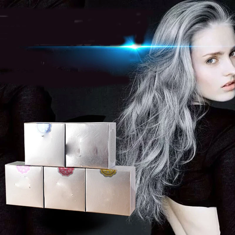 

5 Color Temporary Hair Color Dye Cream Purple Grandma Grey Disposable Hair Color Wax Mud DIY Hair Coloring Modeling Styling Tool