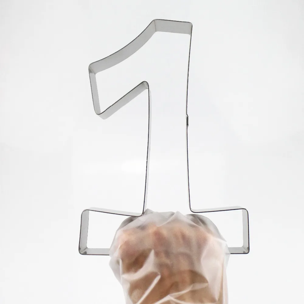 Jumbo Number "1" Metal Stainless Steel Large Digital Cake Molds Cake