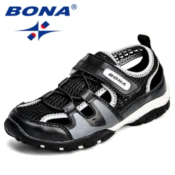 

BAONA New Arrival Classics Style Children Sandals Mesh Hook & Loop Boys Summer Shoes Outdoor Girls Shoes Light Free Shipping