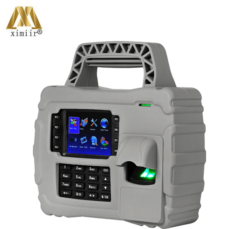S922 IP65 جي بي آر إس TCP/IP بصمة وقت الحضور مستشعر بصري ID بطاقة تسجيل الوقت مع المدمج في 7600 mAh بطارية احتياطية