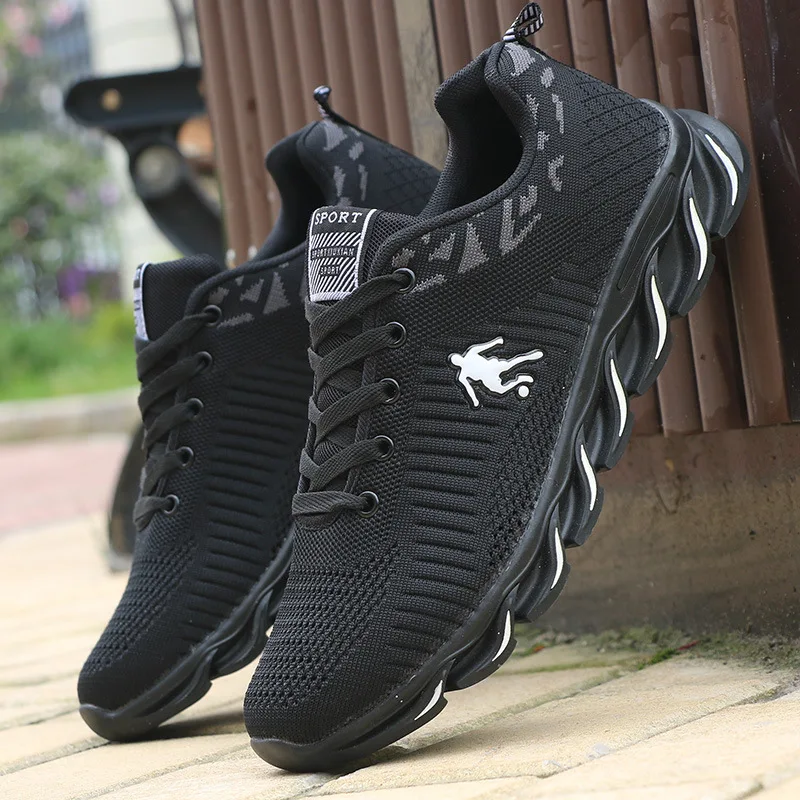 

Men's Running Shoes Air Mesh Sneakers Outdoor Sport Shoes Comfortable Breathable Jogging Shoes Black Sneakers chaussure homme