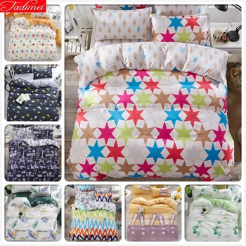 

Colorful Stars Pattern Duvet Cover 3/4 pcs Bedding Set Adult Kids Child Bed Linens Soft Cotton Bedspreads Single Twin Queen Size
